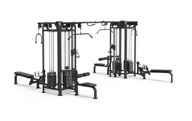 leyu.乐鱼四方位多功能训练架360综合训练器健身房专用 9028C八方位训练架