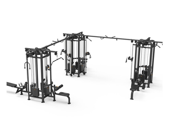 leyu.乐鱼四方位多功能训练架360综合训练器健身房专用 9028E十二方位V型训练架