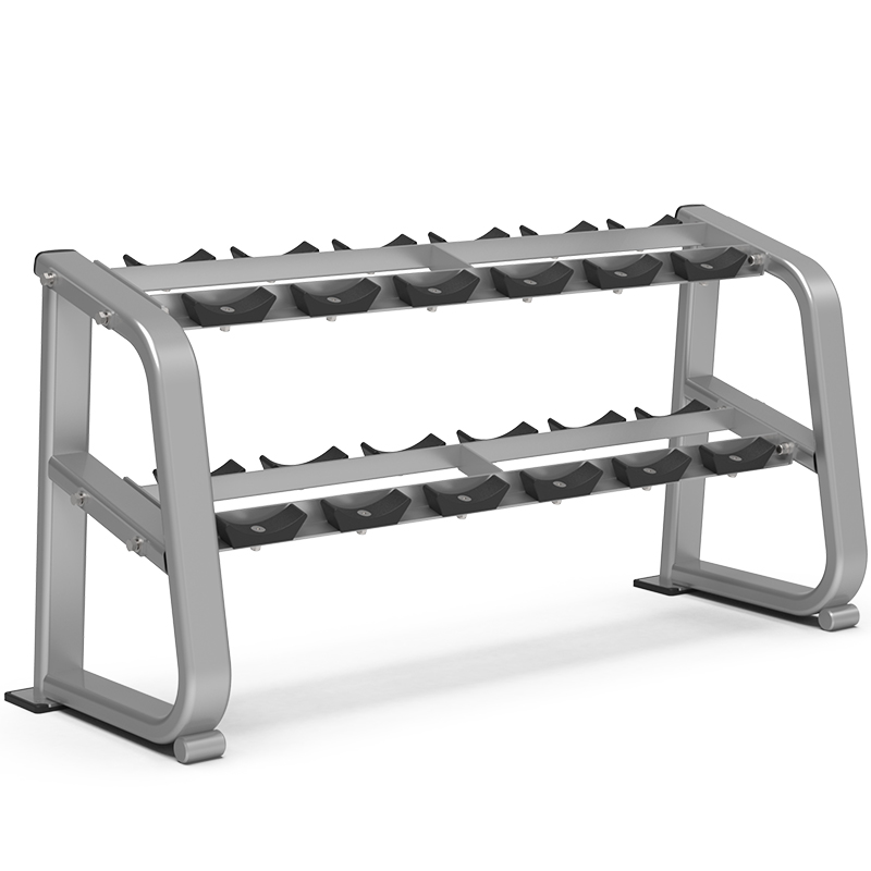 leyu.乐鱼双层商用哑铃架杠铃架杠铃片架 1043-6付双层哑铃架