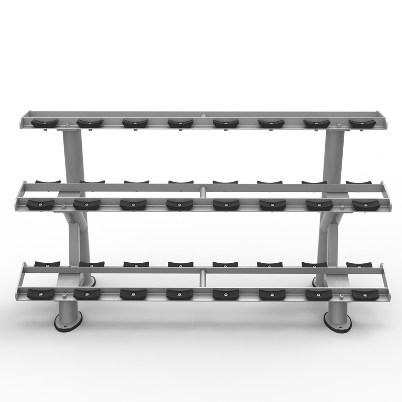 leyu.乐鱼三层哑铃架8267商用健身器材健身房团购综合训练器