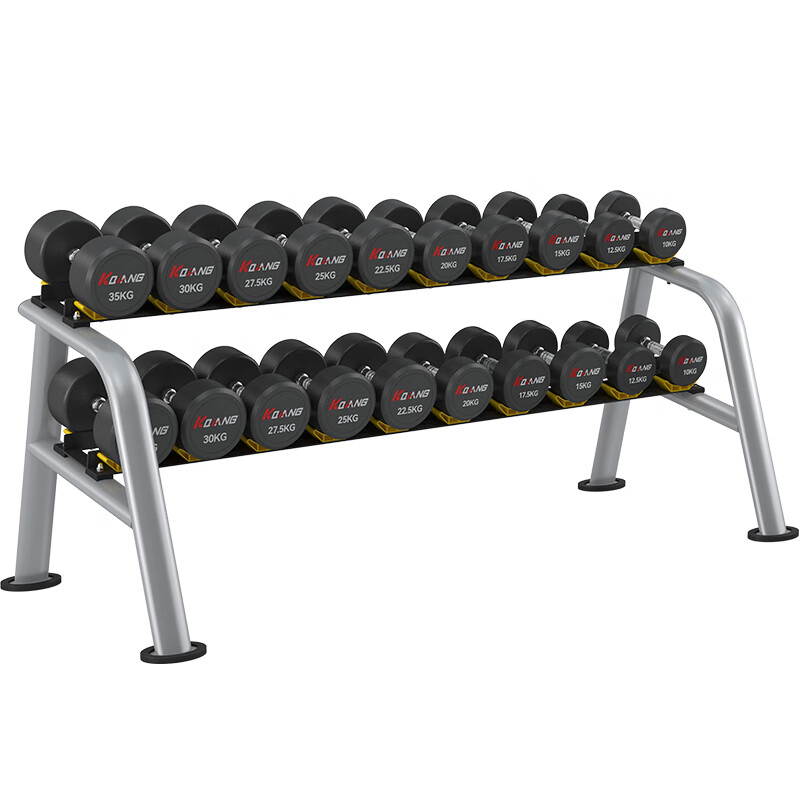 leyu.乐鱼家用商用十付PEV哑铃套装含哑铃架健身器材YL-P430